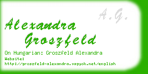 alexandra groszfeld business card